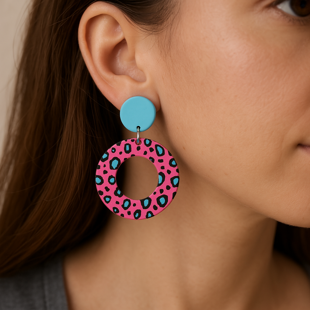 Electric Leopard Danglers