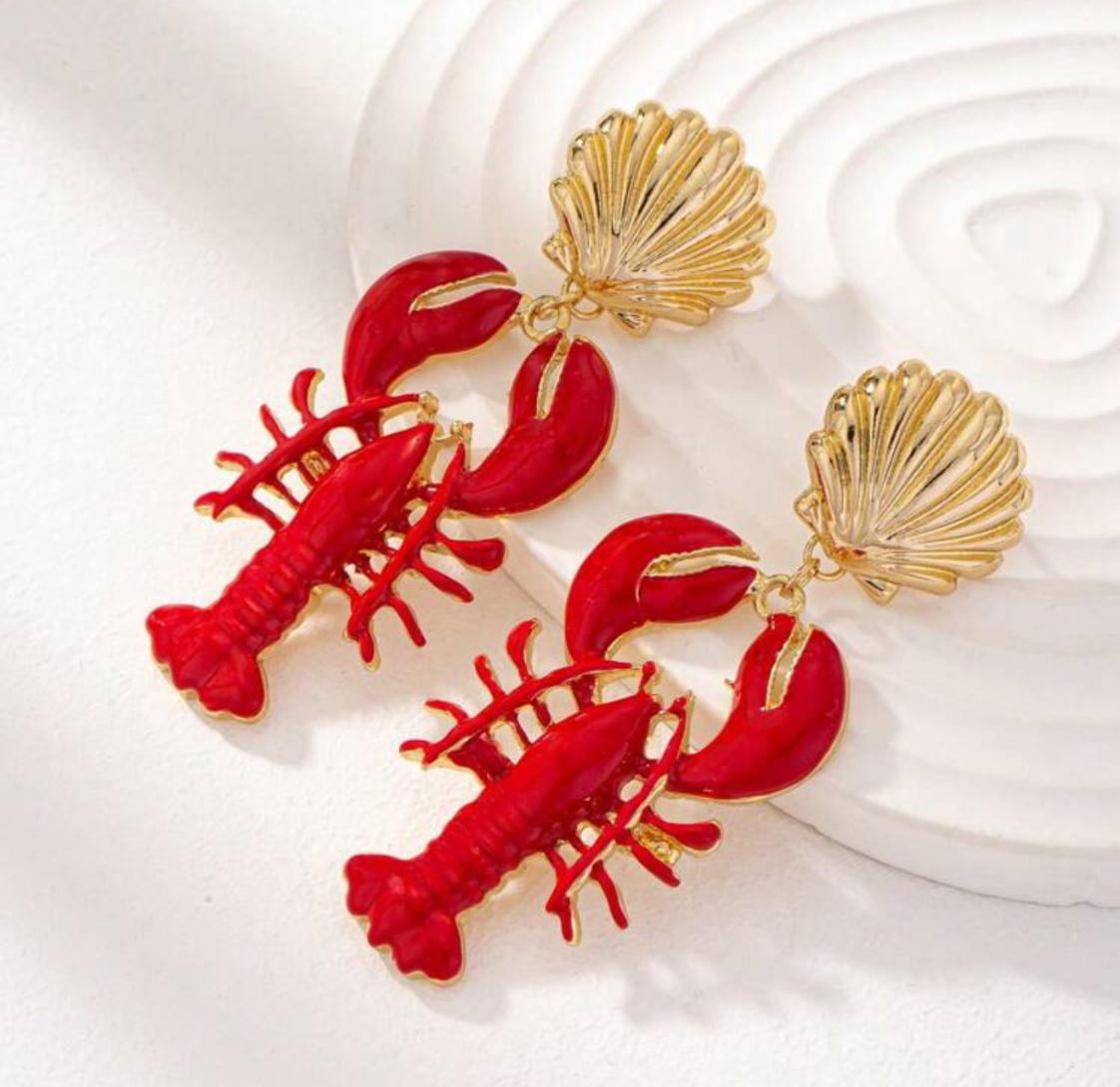 Gold Lobster Danglers