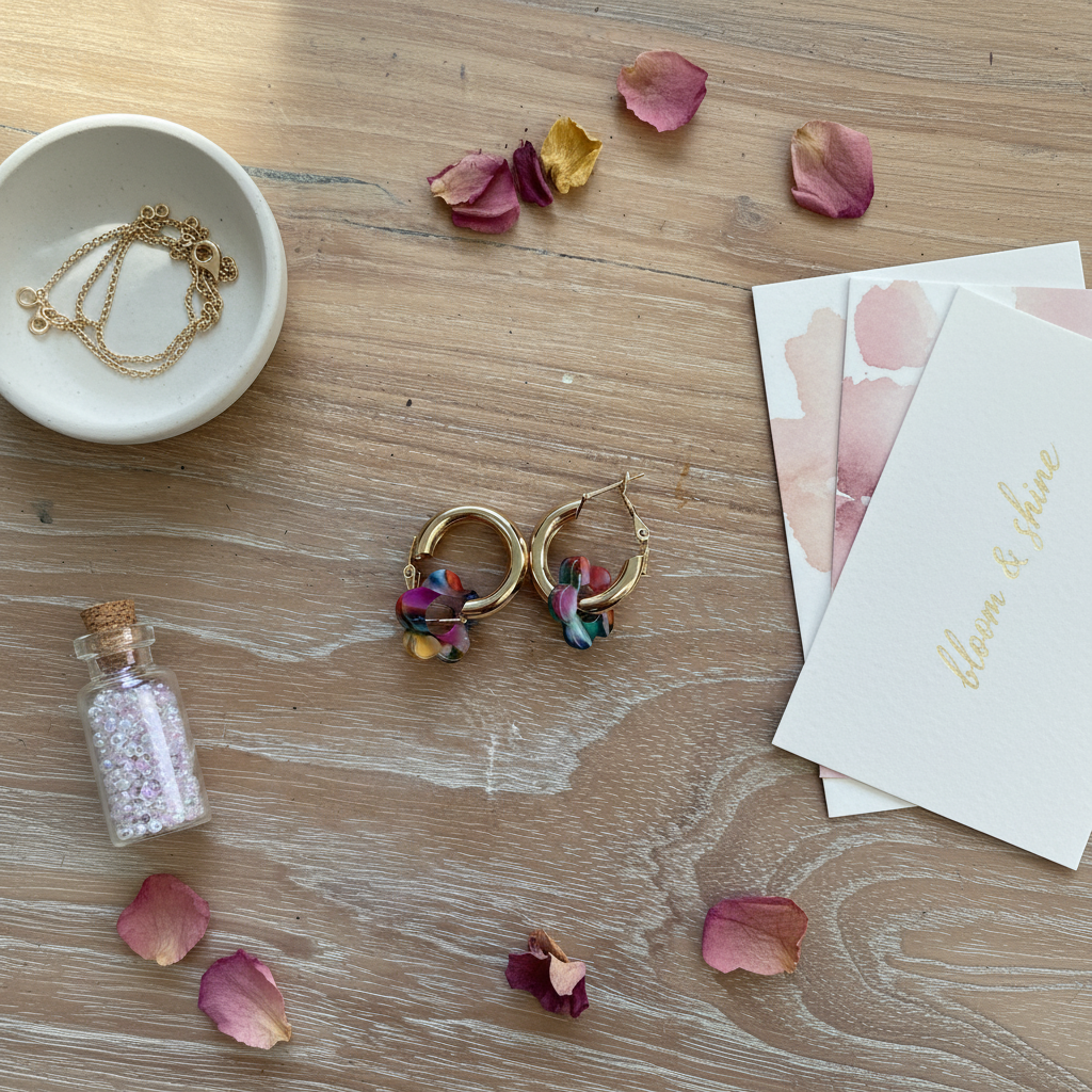 Rainbow Bloom Hoops
