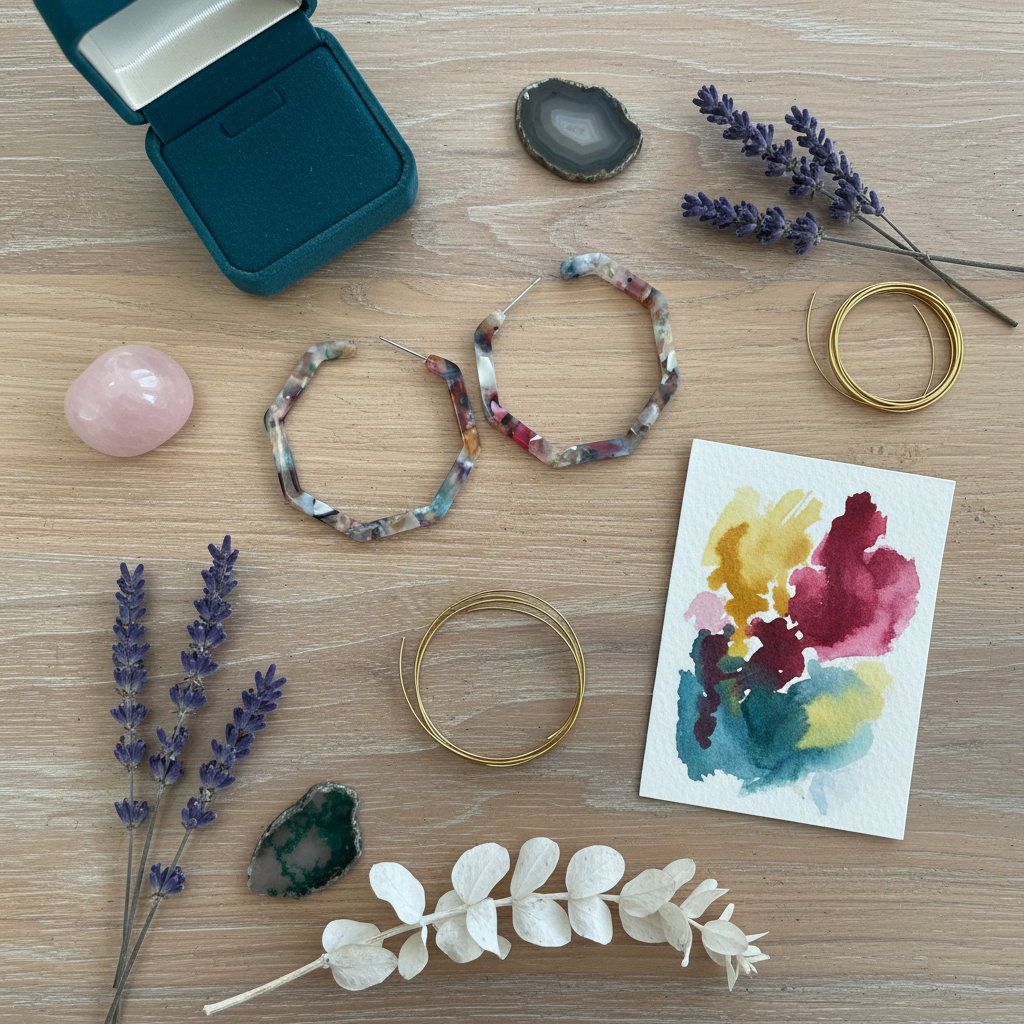 Aurora Hex Hoops